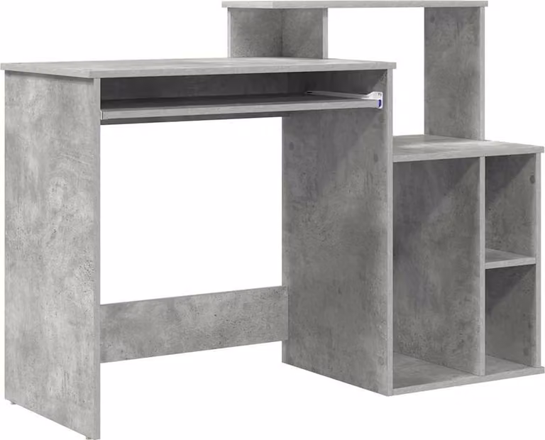 Scrivania Grigio cemento 120,5 x 44 x 88,5 cm Legno multistrato