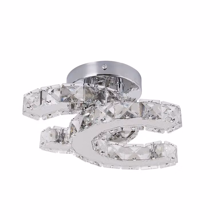 Lampada da soffitto in cristallo, LED a risparmio energetico, design elegante, L19cm, variabile