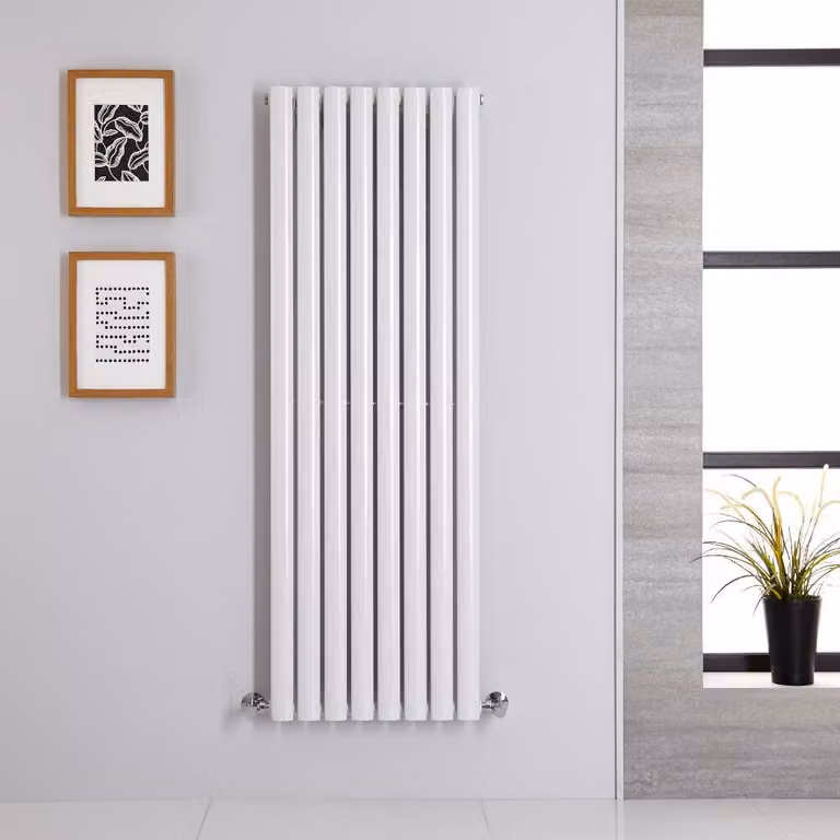 Radiatore Verticale Bianco 1400x472mm 720W Revive Hudson Reed