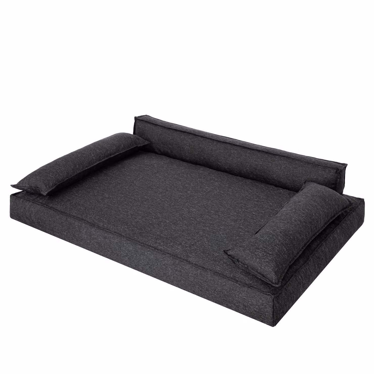 Letto per cani, materasso per animali domestici, letto per gatti, cuscino per cani, cesto per cani, divano per cani, posto letto per cani, ortopedico, mobili, nero, 78x54 cm
