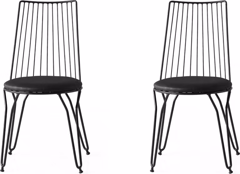 Skye Decor, Ada- Ada 282NMB, nero, sedie da ufficio, 84x44x44 cm, struttura: 100% metallo