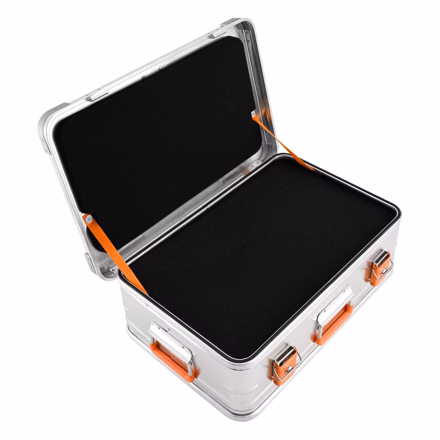 ALUBOX Cassetta di trasporto in alluminio 39L - Con schiuma cubica - Resistente alla polvere e agli spruzzi - Cassetta di protezione impilabile