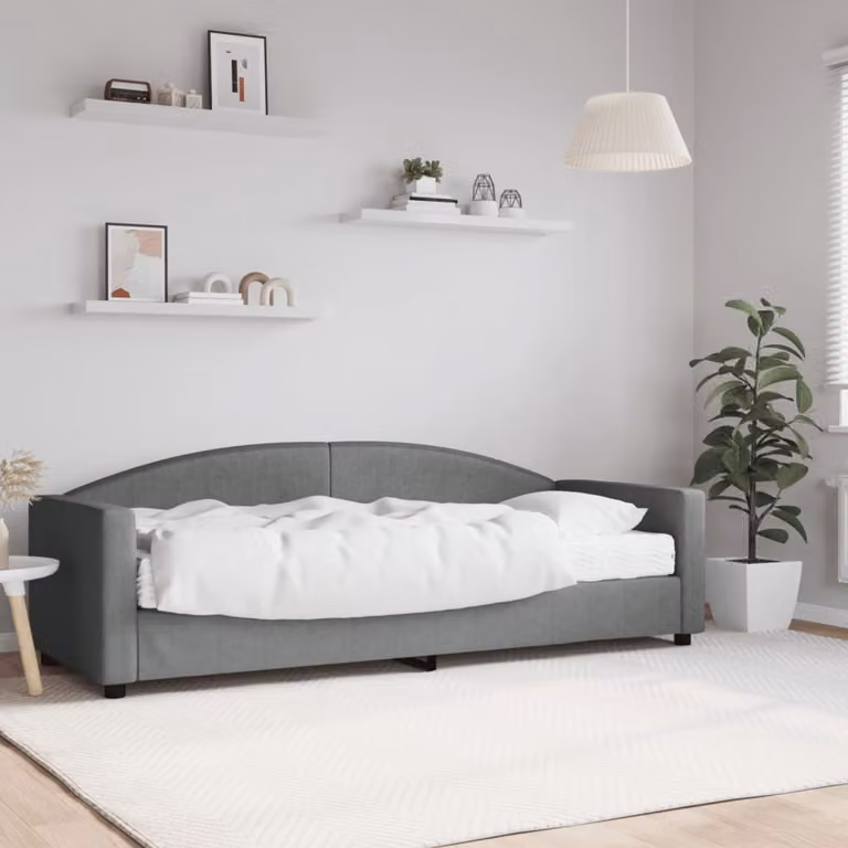Maison Exclusive - Divano letto con materasso, grigio scuro, 80x200 cm, tessuto