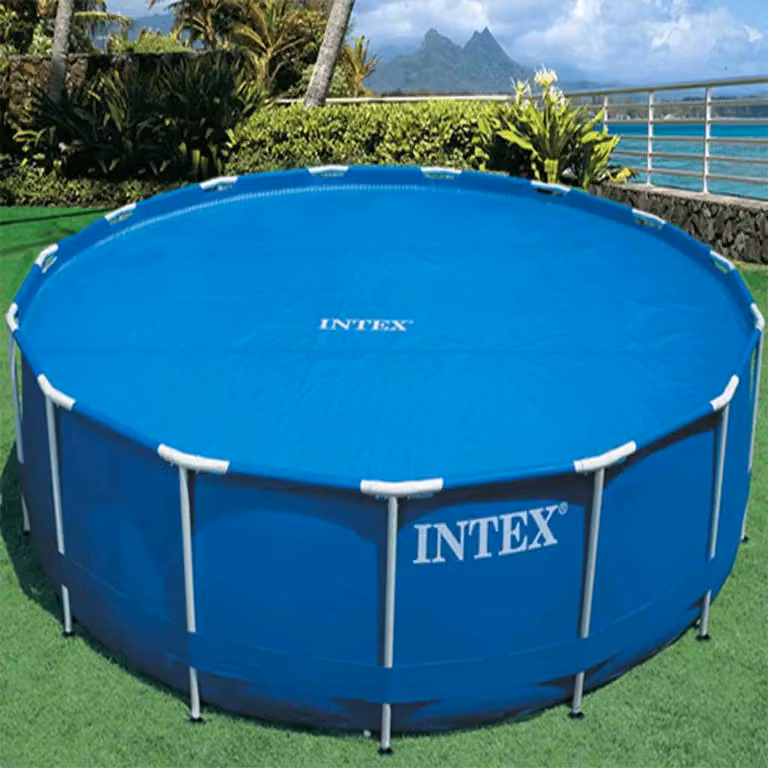 Copertura Solare Termica Intex per Piscina Rotonda, Blu, Diametro: 448 cm