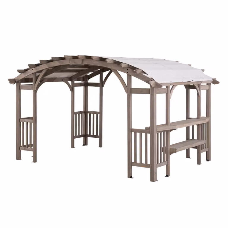 Sunjoy Pergola DAJTI - 427cm x 305cm, Gartenpavillon aus Holz