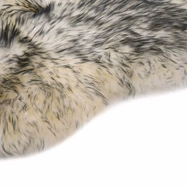 Tappeto in pelle di montone vidaXL Grigio scuro melange L: 180 cm, P: 60 cm