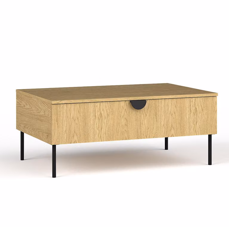 AX LIVING Tavolino da salotto Brunelli 100 cm in rovere baltico