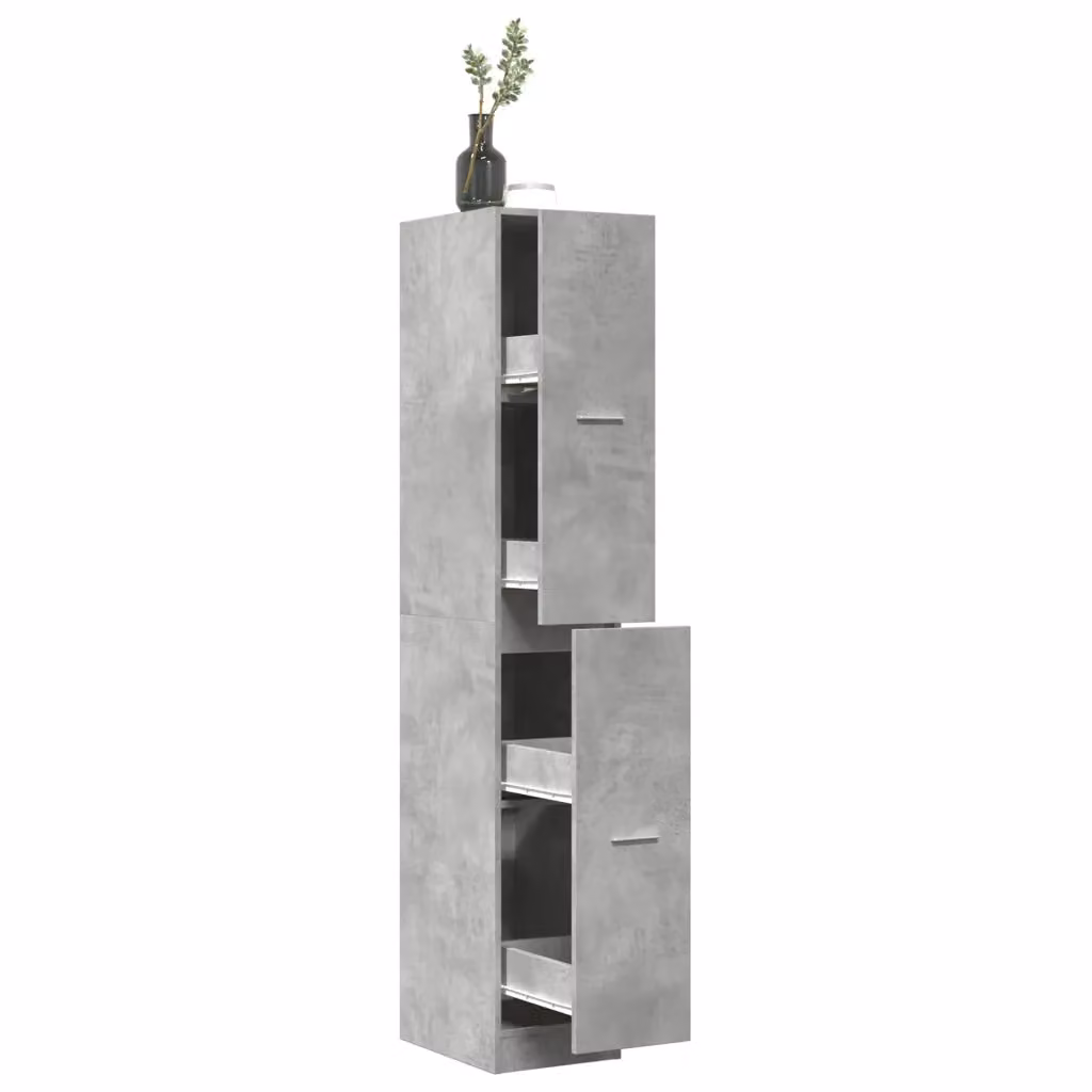 Armadietto da Farmacia da Parete vidaXL Grigio, L/P/H: 30 x 41 x 174,5 cm