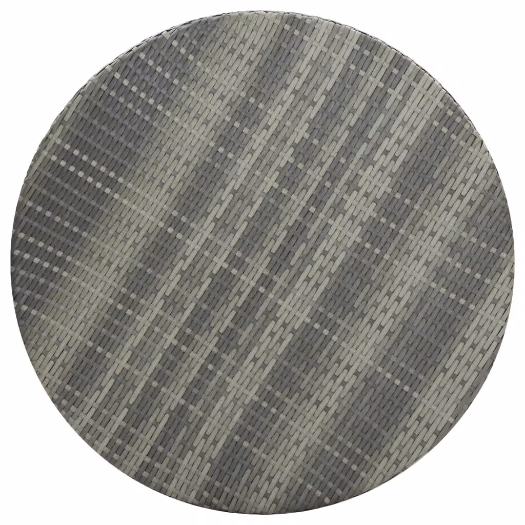 vidaXL Tavolo da giardino grigio 75,5x106 cm in poly rattan
