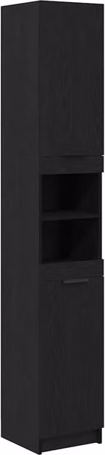 Armadio da bagno con scaffale DESIGN IN Rovere nero L: 32 cm, P: 34 cm, H: 188,5 cm