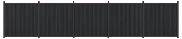 Pannello di Recinzione 5 pcs WPC e Alluminio Nero