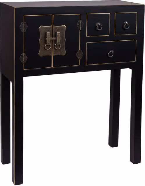 Mobile da ingresso in legno con 3 cassetti e 2 porte 63x26x82