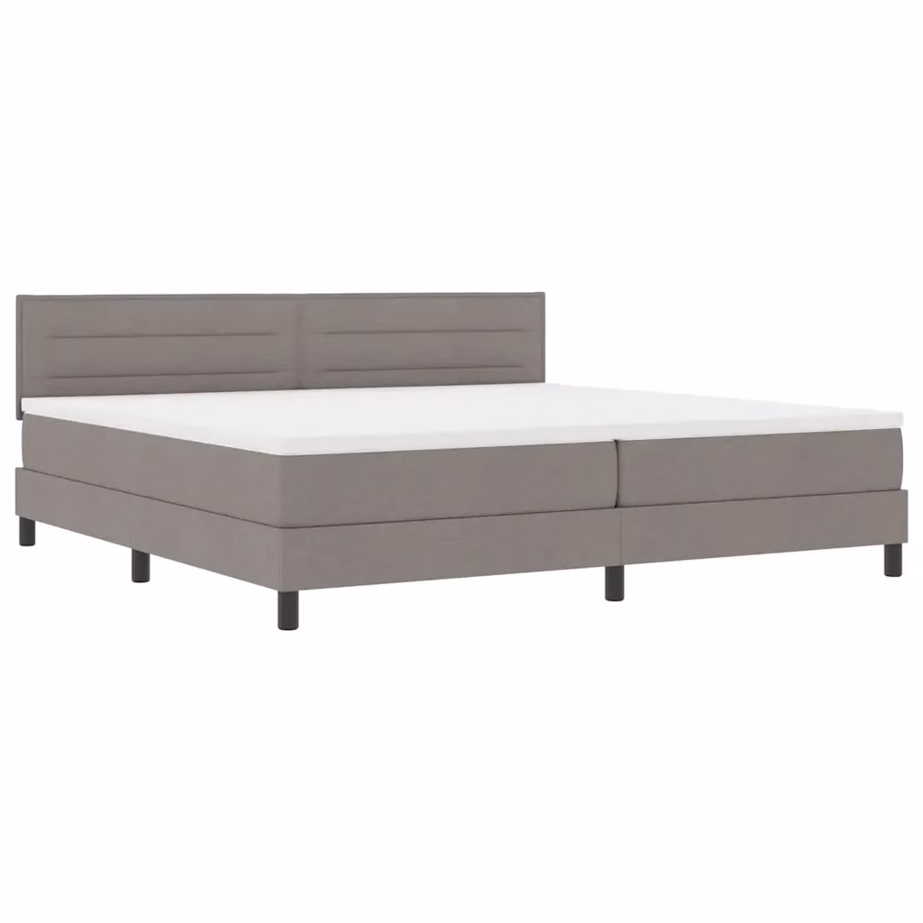 Letto a molle vidaXL con strisce LED sottostante e porta USB in tessuto beige o grigio L/P: 200 x 200 cm – 2