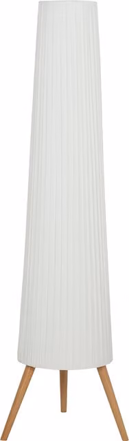 Lampada da terra a treppiede HOMCOM in stile scandinavo con interruttore a pedale e luminosità regolabile, Bianco