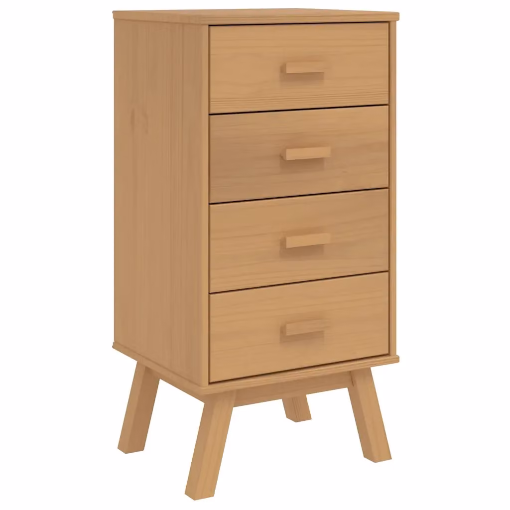 Comodino da notte sospeso OLDEN Design Mania in legno massello di pino marrone – 2