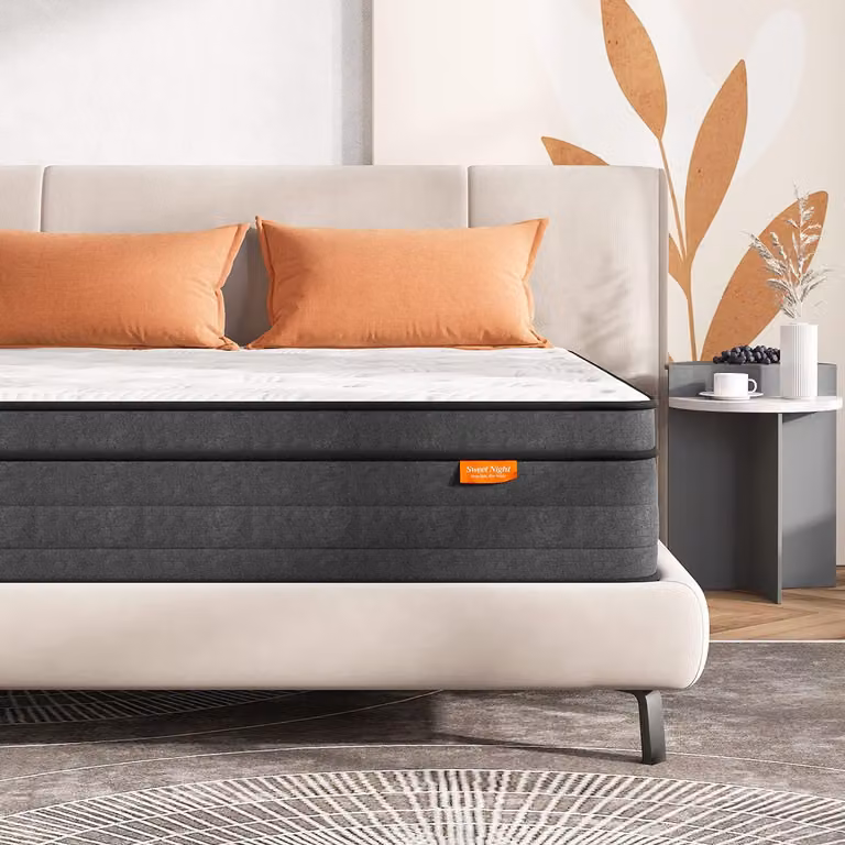 Materasso Sweetnight 80x190 cm, materasso a molle insacchettate a 7 zone con inserti in gel