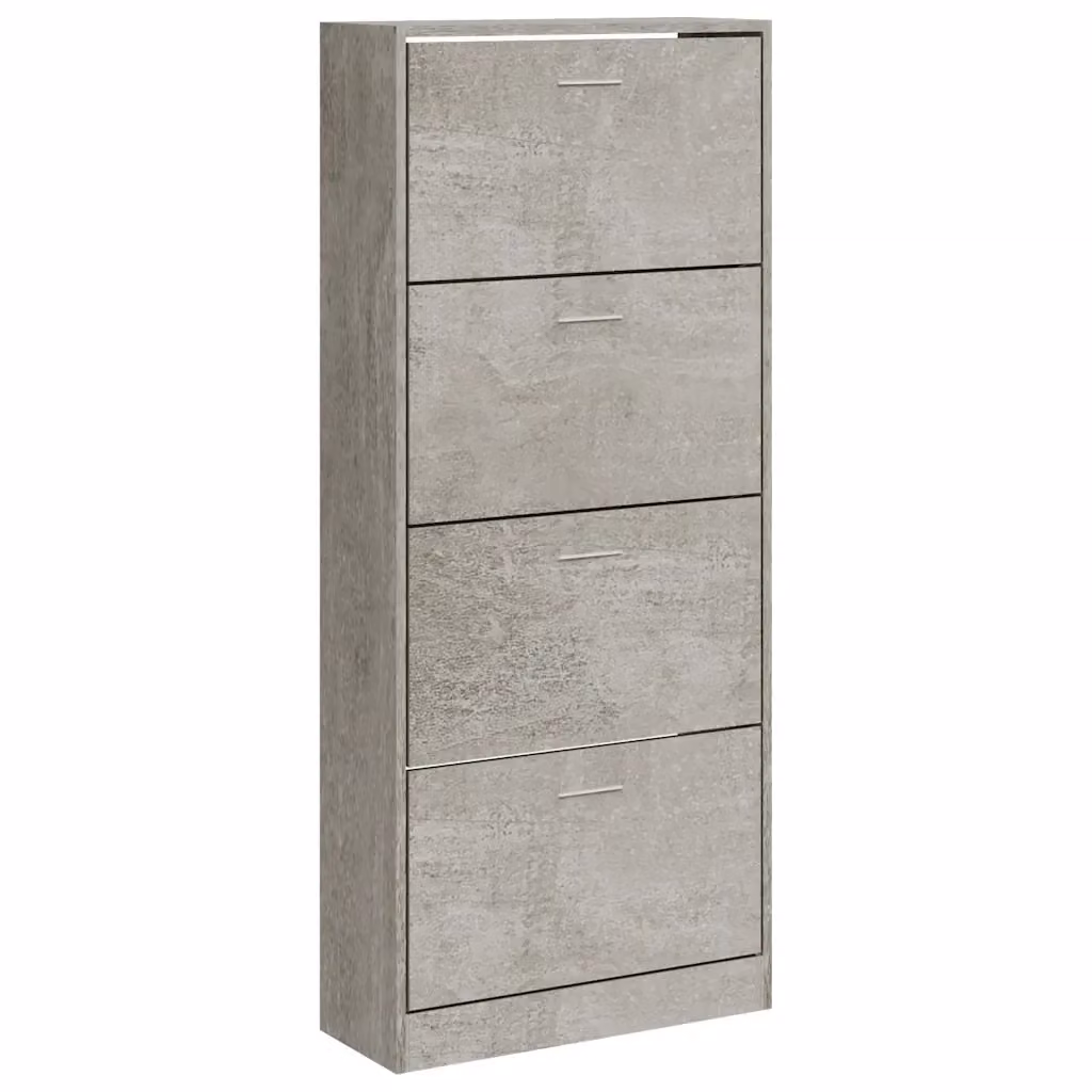 Scarpiera a parete Design Mania Grigia con scomparti basculanti e ripiani interni L: 63 cm, P: 24 cm, H: 147 cm – 2