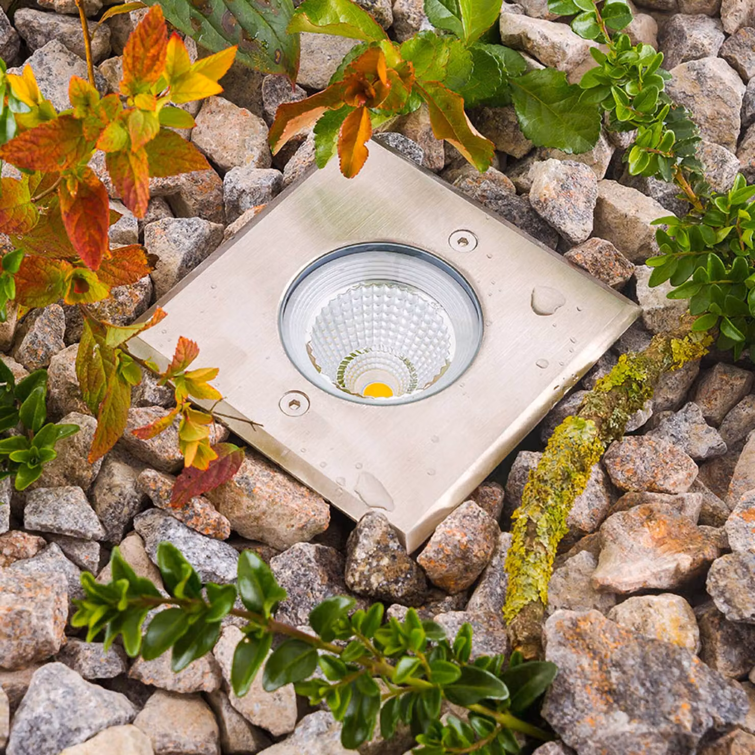 EVN Meerkat Lampada da incasso a pavimento, angolare, 3W, Alluminio / Grigio / Zincato, Alluminio, Faretto da incasso da terra