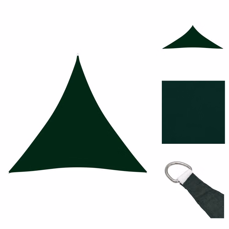 vidaXL Tenda da sole triangolare in tessuto Oxford, 4,5x4,5x4,5 m, verde scuro - Tende da sole e protezioni solari