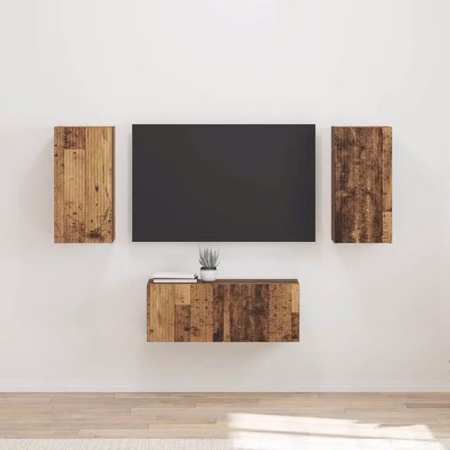 Set mobile TV 6 pz Legno vecchio Legno ingegnerizzato 3409067
