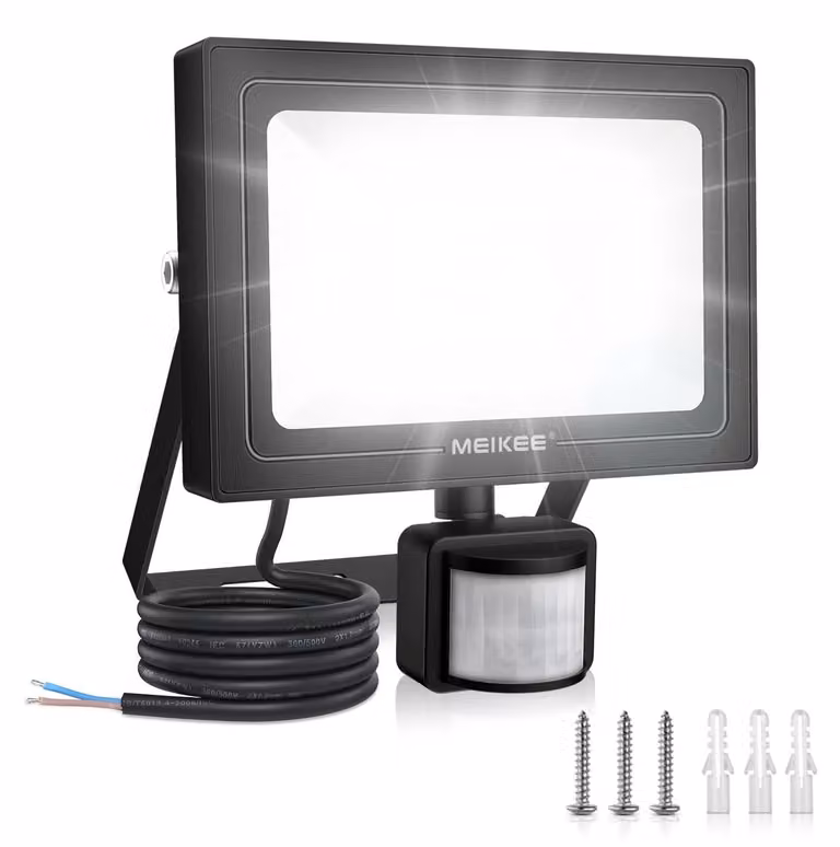 Faretto LED da esterno da 10W con sensore di movimento, 850 lumen, grado di protezione IP66