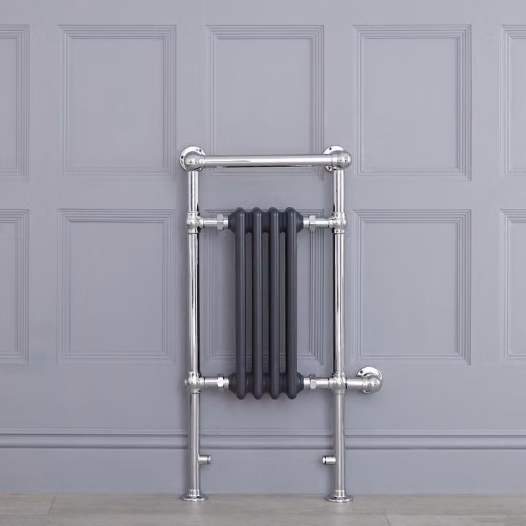 Scaldasalviette Elettrico Tradizionale - Termoarredo Bagno 400W - Colore Antracite - 930 x 450mm - Elizabeth