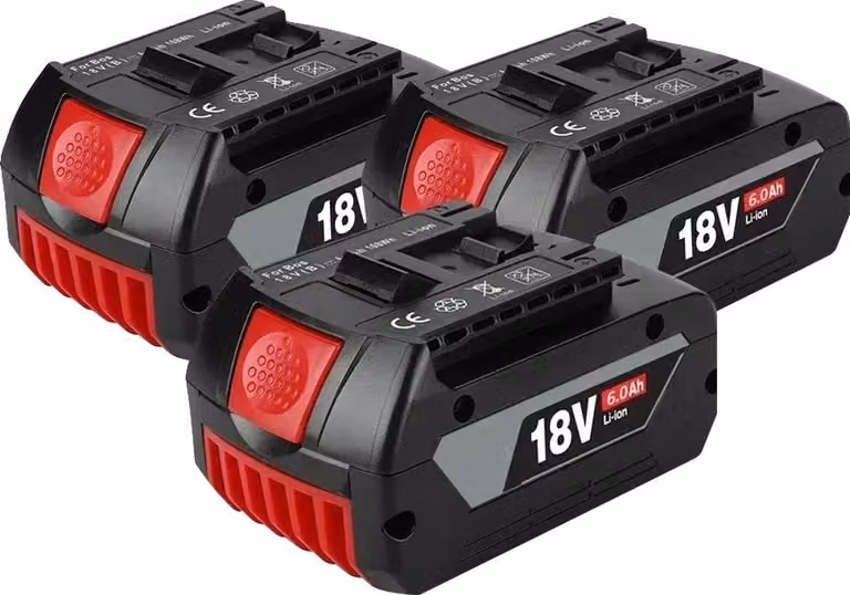 Batterie ricaricabili, 18V, capacità 6000mAh, confezione da 3 batterie da 6,0Ah