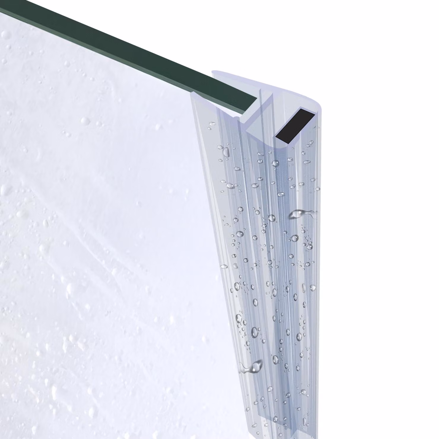 Guarnizione magnetica 10 x 2 m per vetro da 4-5 mm – Guarnizione di ricambio per porta doccia, guarnizione per cabina doccia in PVC DM02