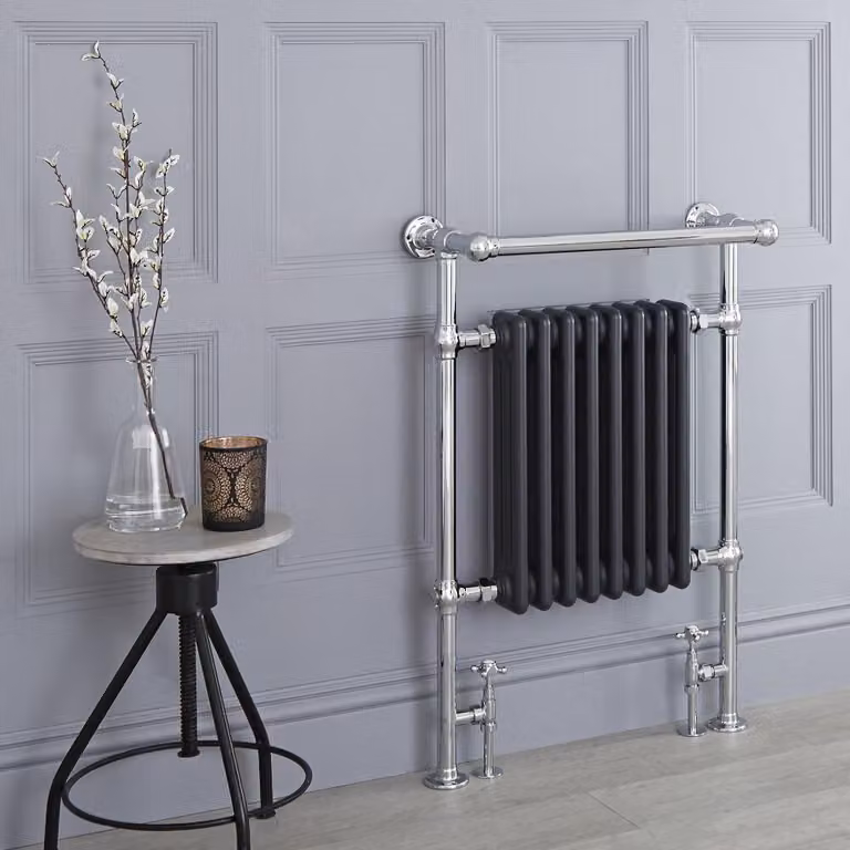 Scaldasalviette Tradizionale Design Antracite 930x620mm 550W - Termoarredo Bagno - Elizabeth
