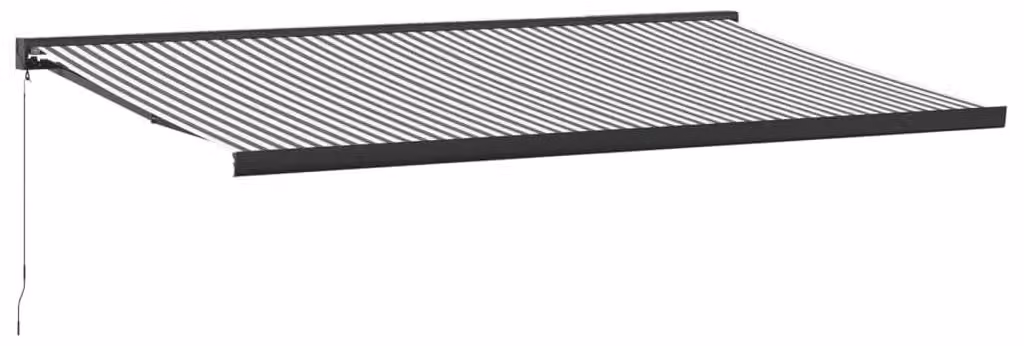 Tenda da sole retrattile per balcone - 5x3 metri - Struttura in alluminio - Tessuto in poliestere - Colore antracite