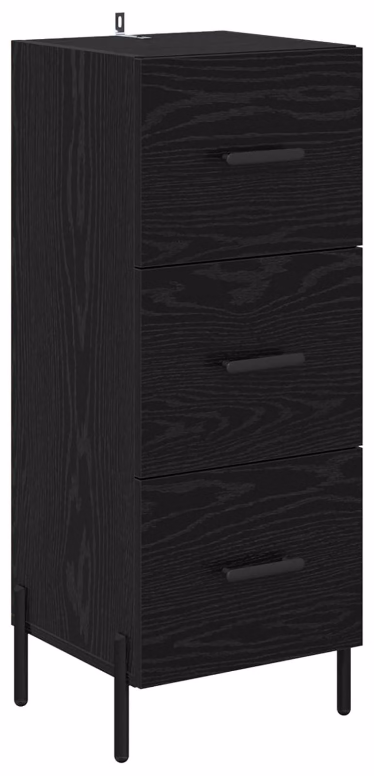 Credenza Rovere nero 34 x 34,5 x 90 cm Legno multistrato