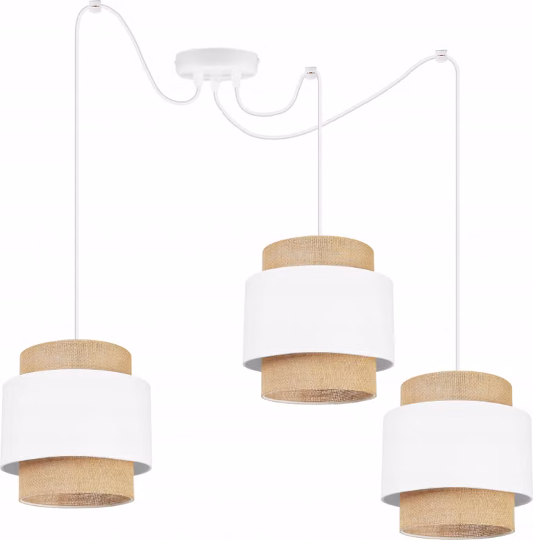 Lampada a sospensione, lampadario da soffitto, paralume, Boho Juta