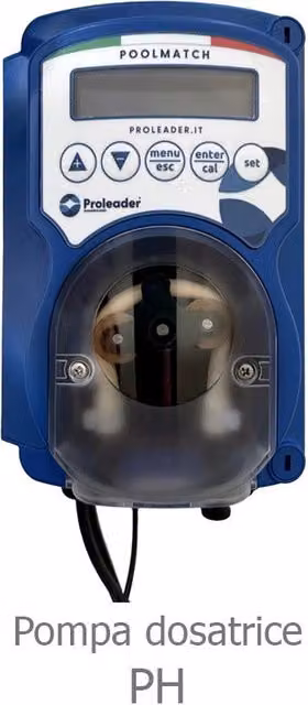 Pompa dosatrice peristaltica POOLMATCH per misurare e regolare il pH