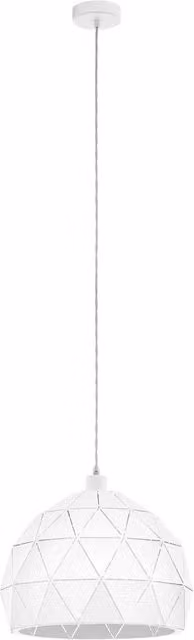 Lampadario a sospensione moderno Eglo Roccaforte in metallo bianco, diametro: 40 cm, attacco E27
