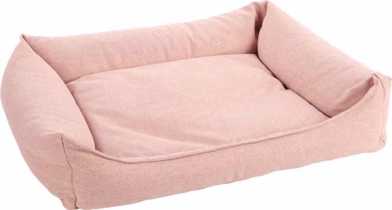 Lettino per cani Baldar rettangolare rosa, dimensioni: 100 x 80 x 25 cm