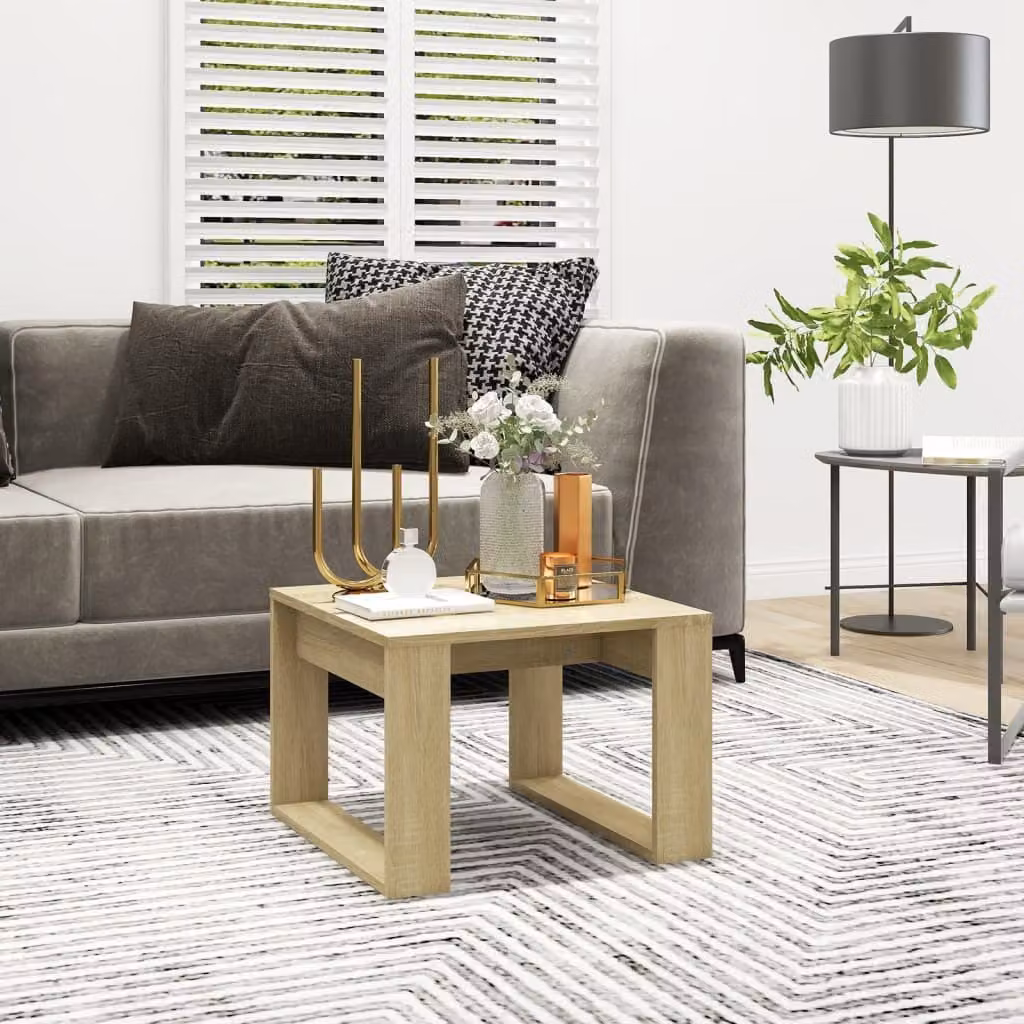 Maison Exclusive - Tavolino Sonoma in rovere 50x50x35 cm Materiale ligneo
