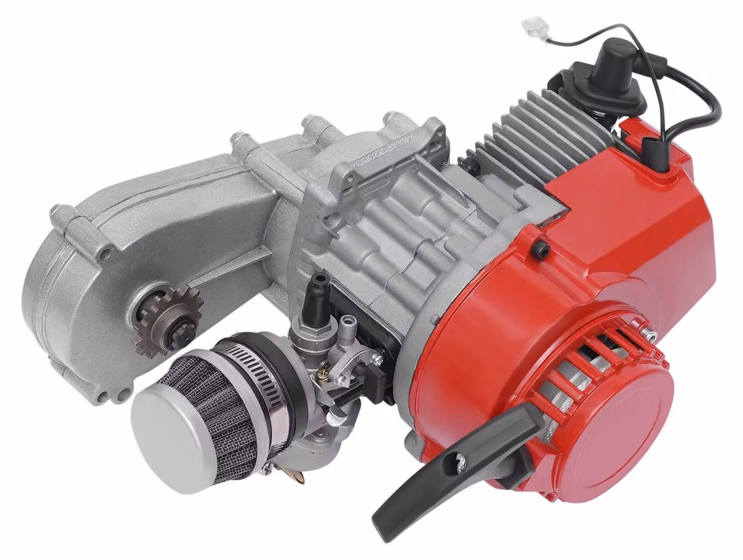 Motore a due cilindri, 1 cilindro, potenza massima 1,9 kW, rosso
