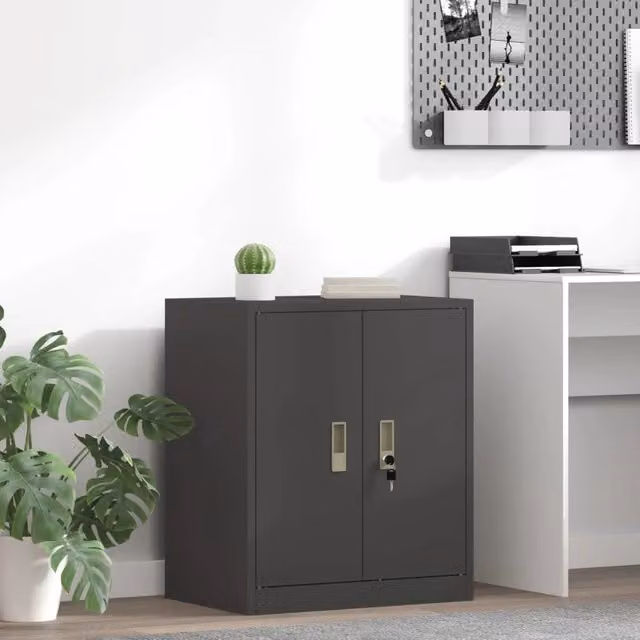 Armadio Nero 60 x 40 x 70 cm Acciaio 891718