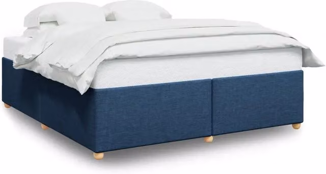 Letto matrimoniale | Letto per adulti | Giroletto senza Materasso Blu 180x200 cm in Tessuto