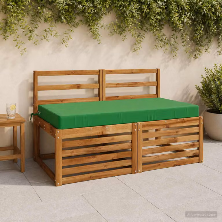Cuscino per la seduta vidaXL SOEST verde in poliestere con rivestimento lavabile e resistente ai raggi UV