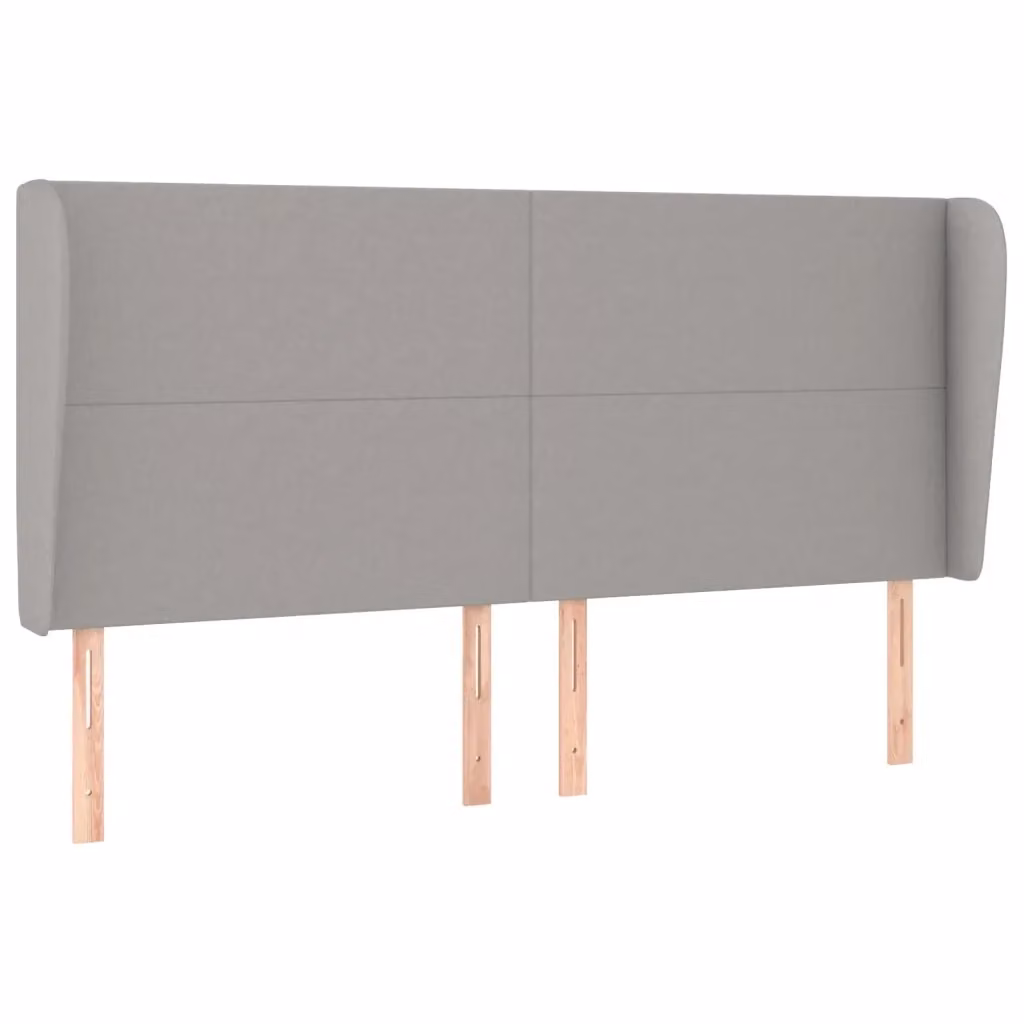 Testiera con Orecchie Design Mania in Tessuto Grigio Chiaro L: 183 cm, P: 23 cm, H: 118/128 cm – 2