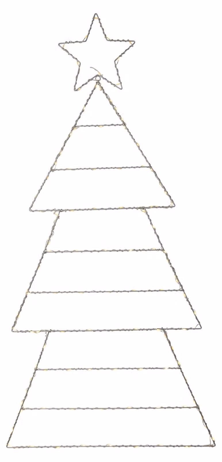 Lampada da esterno Folde con sagoma di albero, 110 LED, altezza 120 cm