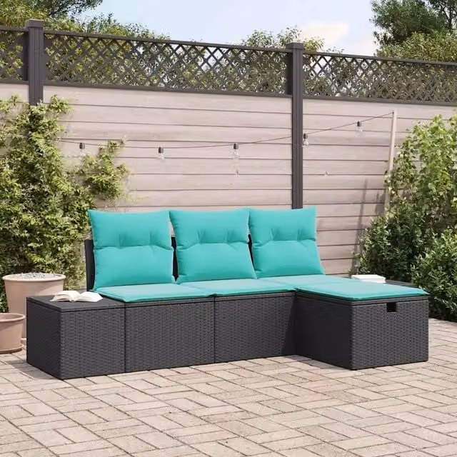 Set di divani 4 pz polyrattan 3360687