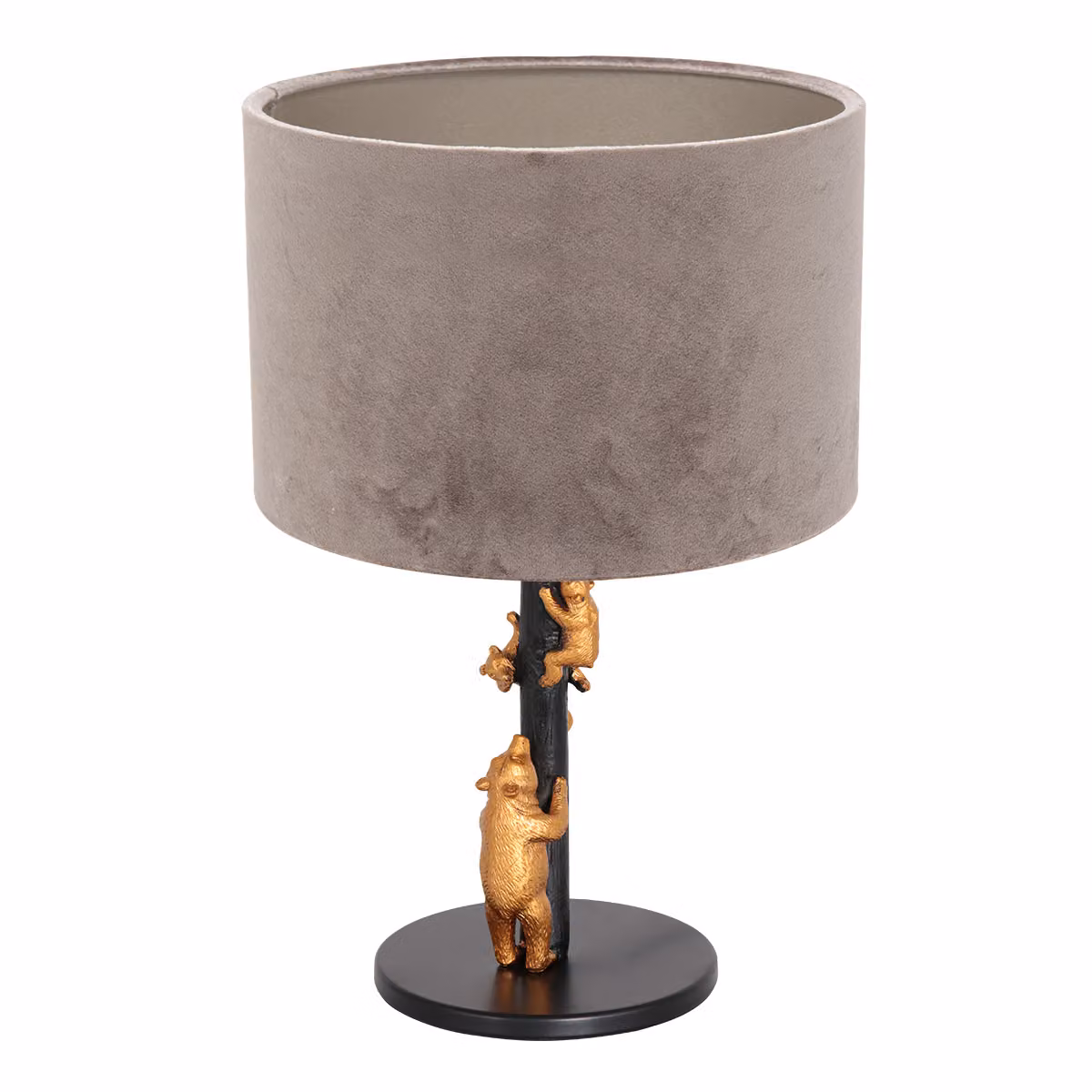 Lampada da tavolo - nero - Animaux - metallo tessile velluto - Ø 17cm - E27 - 8234ZW - Anne Lighting