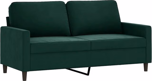 Divano | Divano da soggiorno | Sofa a 2 Posti Verde Scuro 140 cm in Velluto