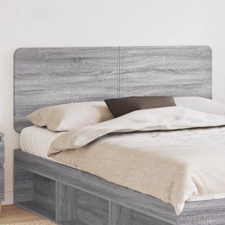 Testiera per letto moderna vidaXL in legno ingegnerizzato grigio