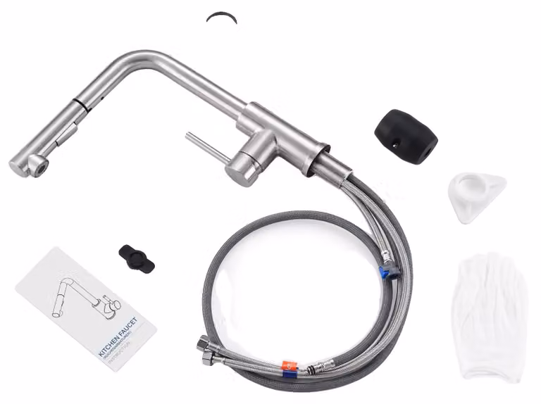 Rubinetto da cucina, acciaio inossidabile 304, girevole a 360 gradi, confezione da 2 pezzi, attacco da 33-38 mm