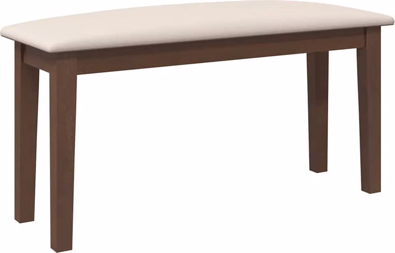 Panca 90 cm Marrone in Legno Massello di Hevea
