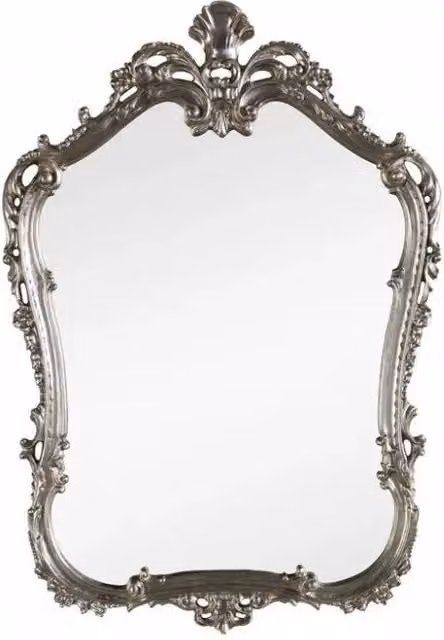 Specchiera in foglia argento sagomata misura : l.58 x h. 85 x p. 4 - Mobili 2G