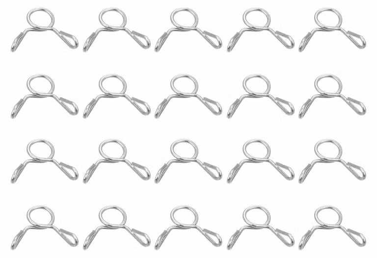 Morsetti per tubi, 100 pezzi, diametro interno 4 mm, spessore del tubo 2,5-3 mm, acciaio inossidabile 304